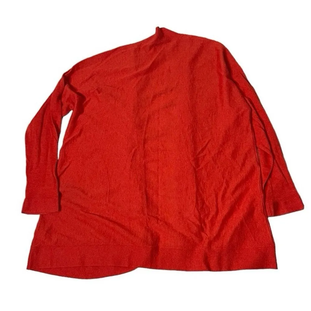 EILEEN FISHER Woman Open Front Cardigan Tencel Merino Wool Alpaca Plus Size 1X - Image 5