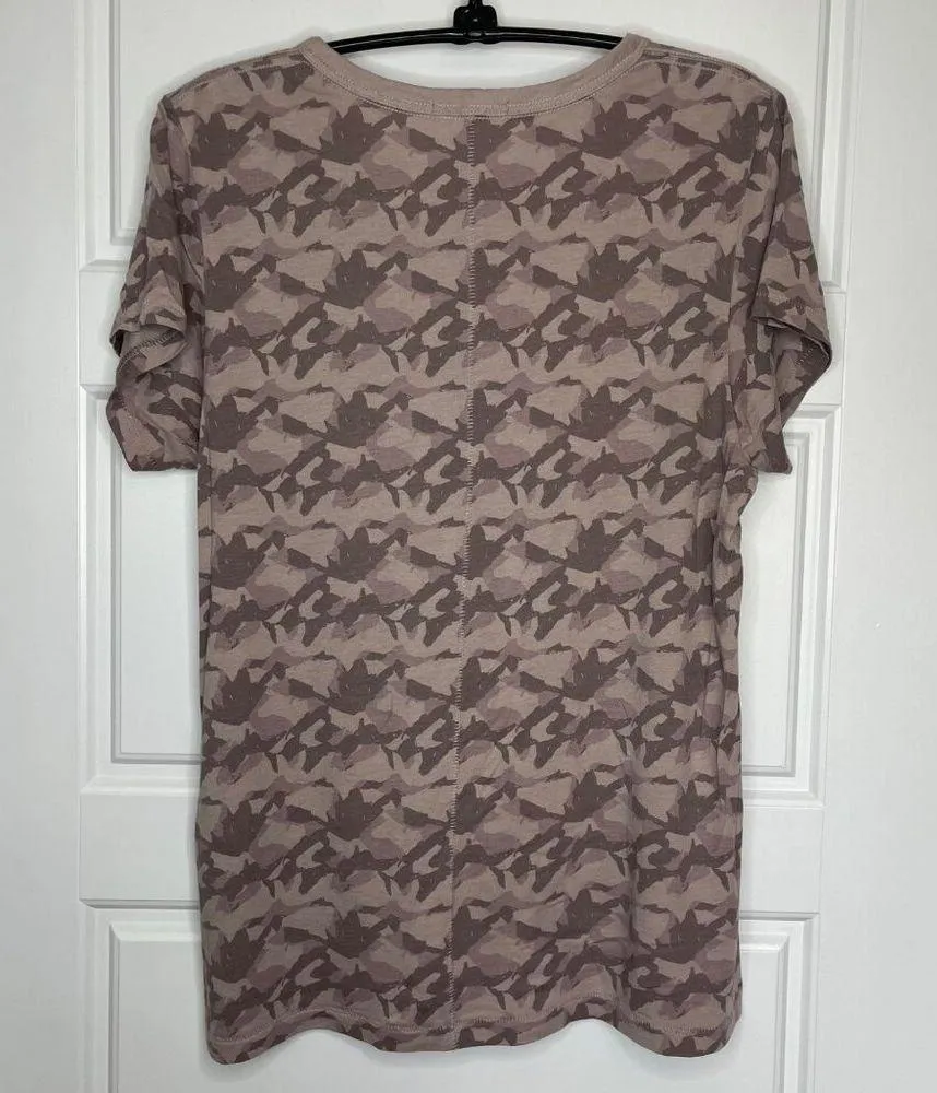 Rag & Bone Womens Camouflage Print T-Shirt Size Large Lightweight Cotton Viscose - Image 3