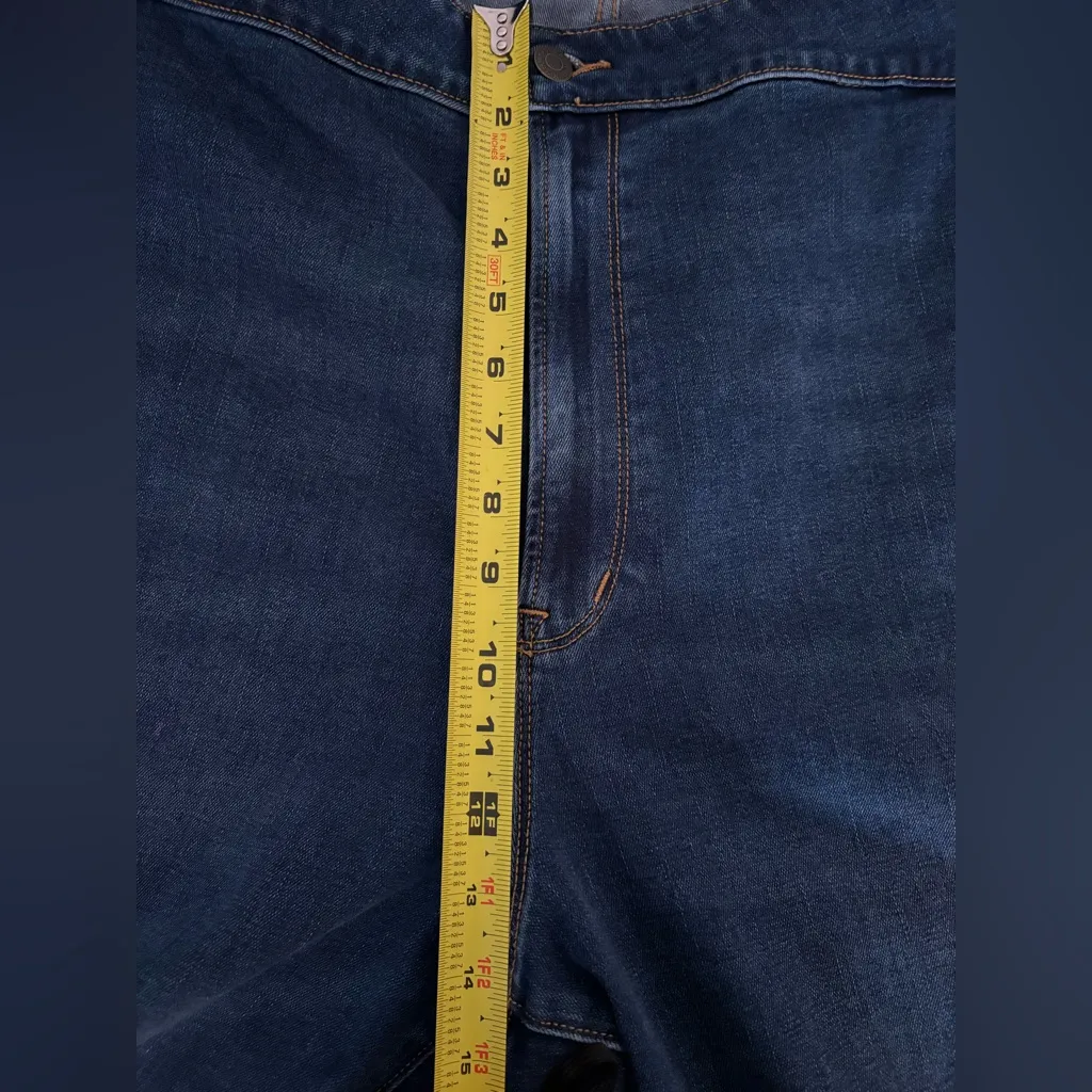 Old Navy Women’s Jeans Distressed‎ Power Slim Straight Mid Rise Blue Plus 30 NWT - Image 7