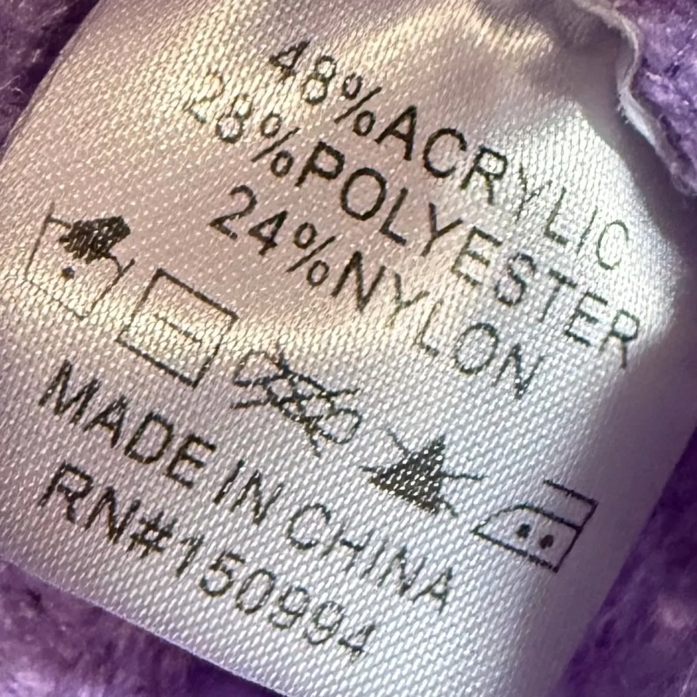 Belldini L Pastel Lilac Purple Cardigan Lavender Soft Knit Cozy Retro Cottage Size L - Image 7