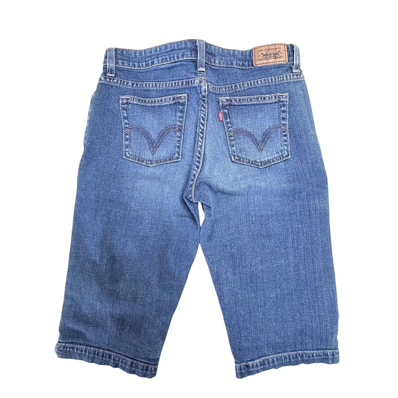 Levi's 515 Capri Denim Jean Shorts size 6 - Image 8