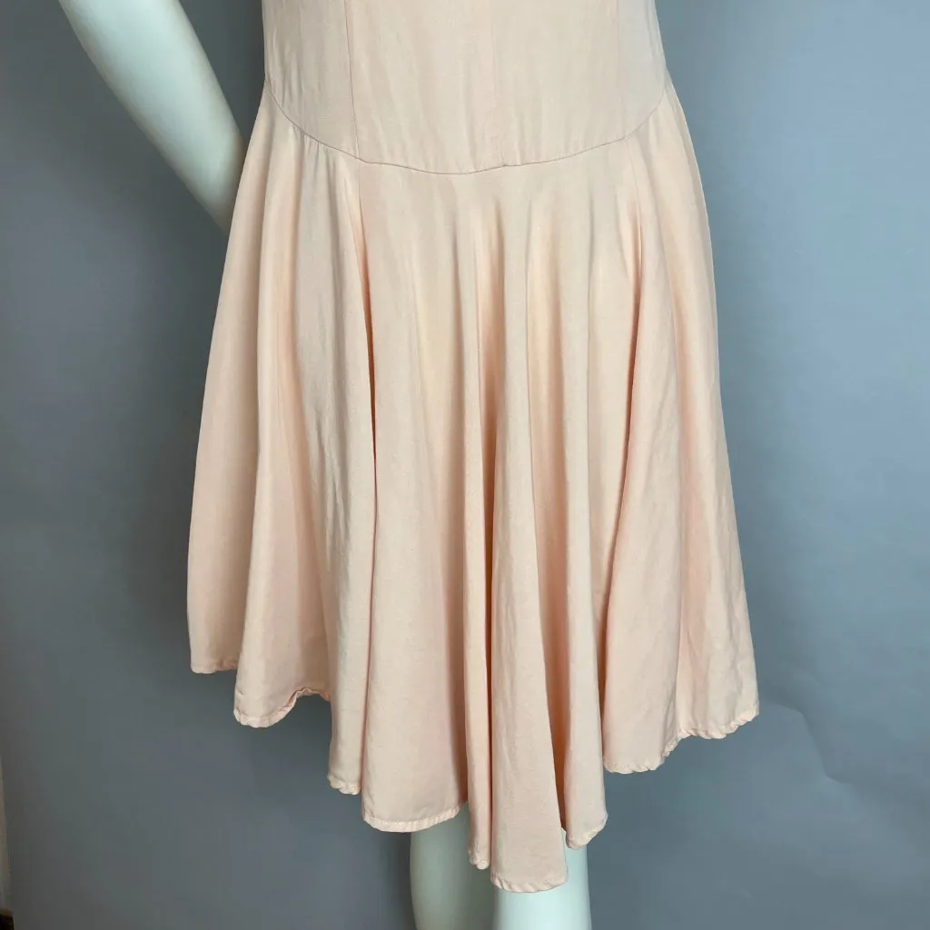 DO+BE Dress High Low Hem Button-Up Women Size Small Light Pink Sleeveless Collar - Image 7