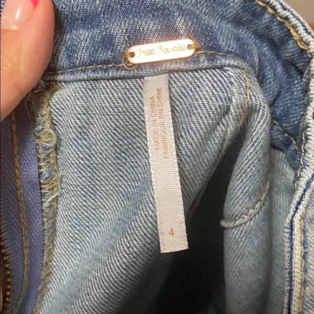 Free People Denim Lace Up Skirt in Light Denim-NWT - Image 7