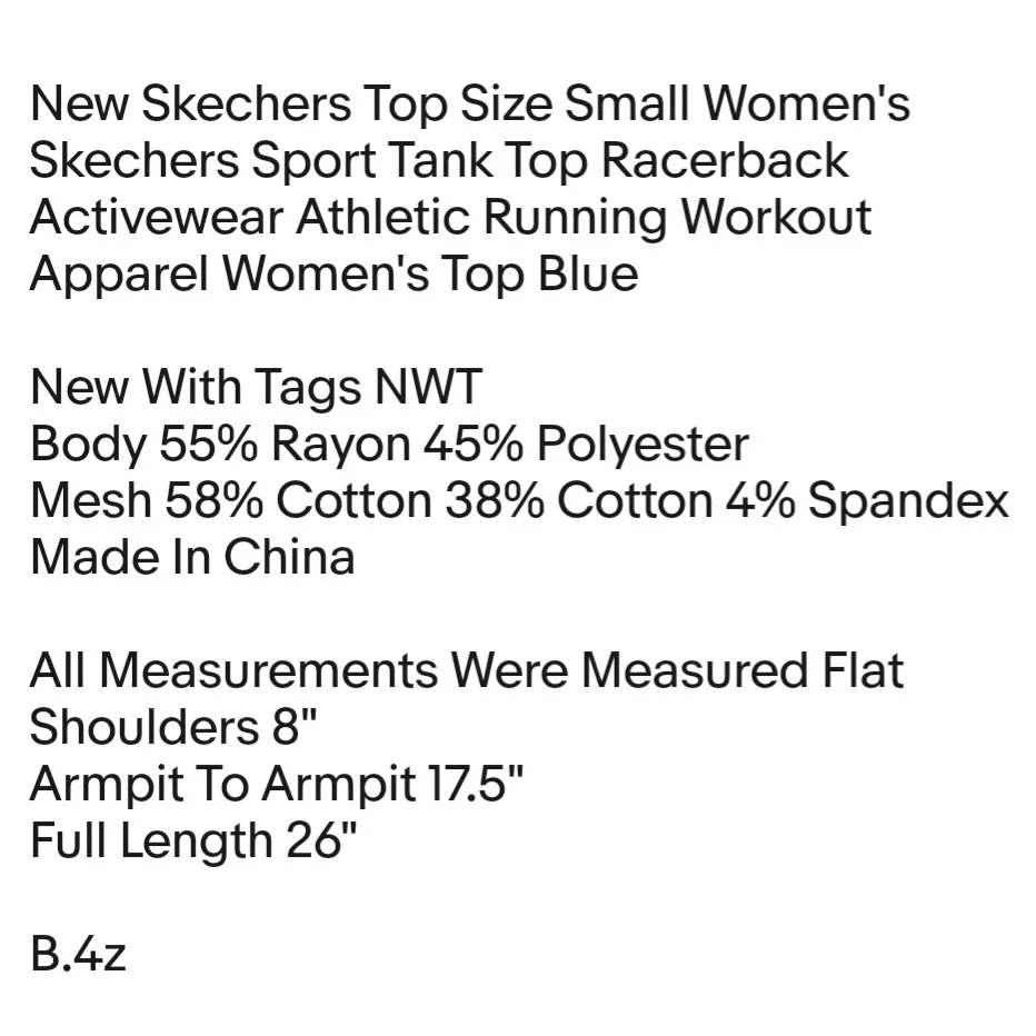 New Skechers Top Size Small Women's Skechers Sport Tank Top Racerback Activewear Athletic - Image 2