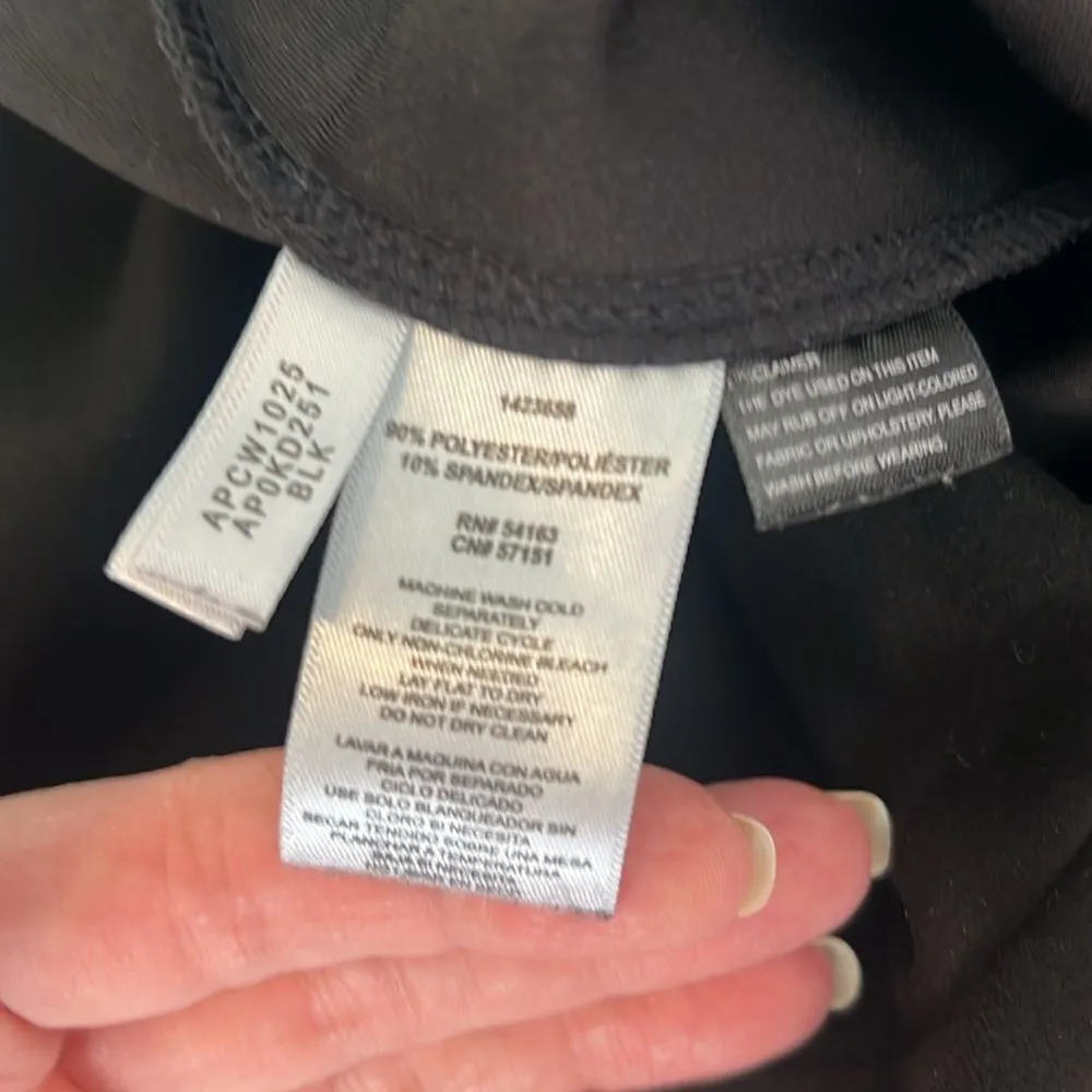 Andrew Marc SzS Black faux suede high waisted stretchy pants/leggings like new - Image 4