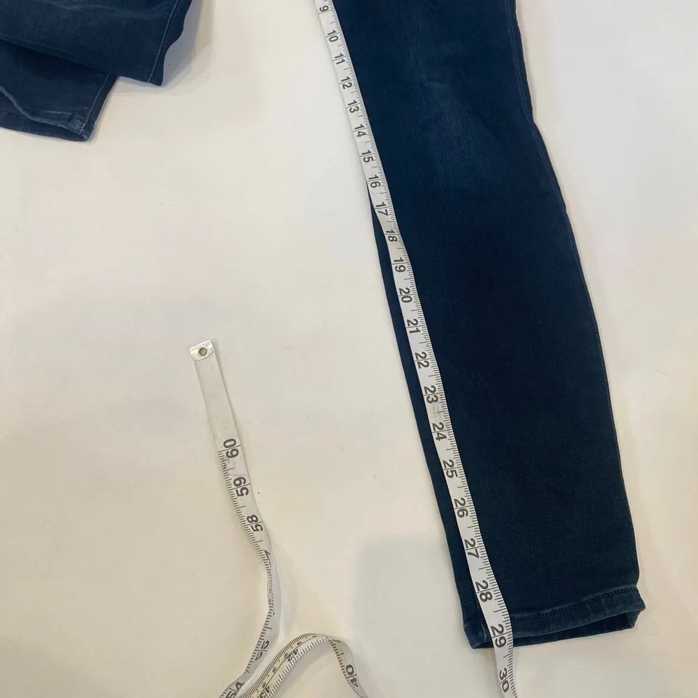 FRAME Le Skinny de Jeanne Faded Black/ Dark Blue Skinny Denim Jeans EUC Sz 27 - Image 13