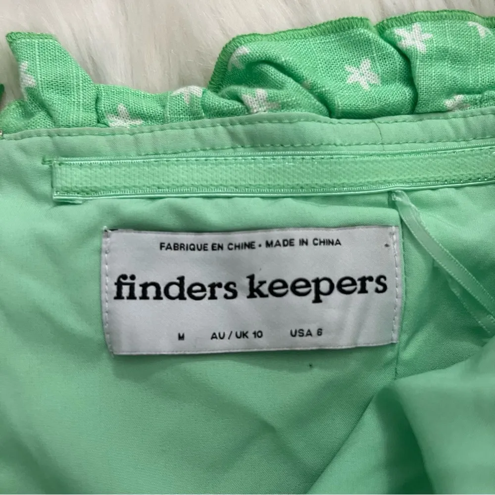 Finders Keepers Green Wildflower Off the shoulder mini dress - Image 6