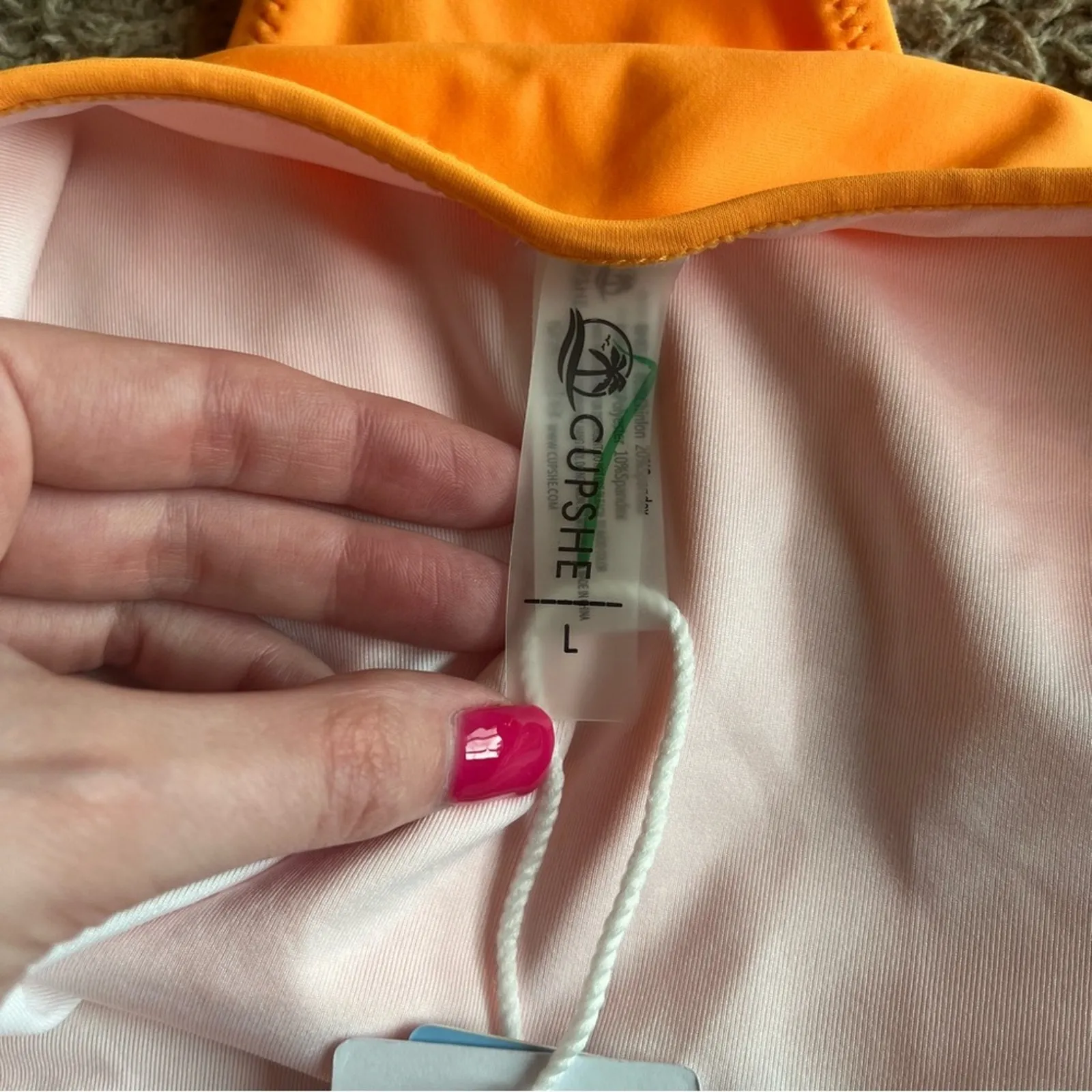 NWT! Cupshe Orange Swim Bikini Bottom Size Large - Image 6