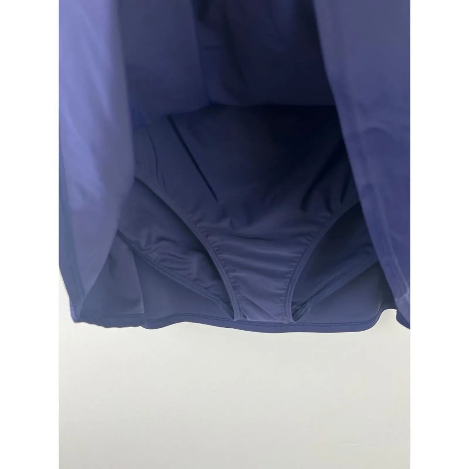 Island Escape Woman Navy Blue Plus Size Tummy Control Swim Skirt 24W - Image 4