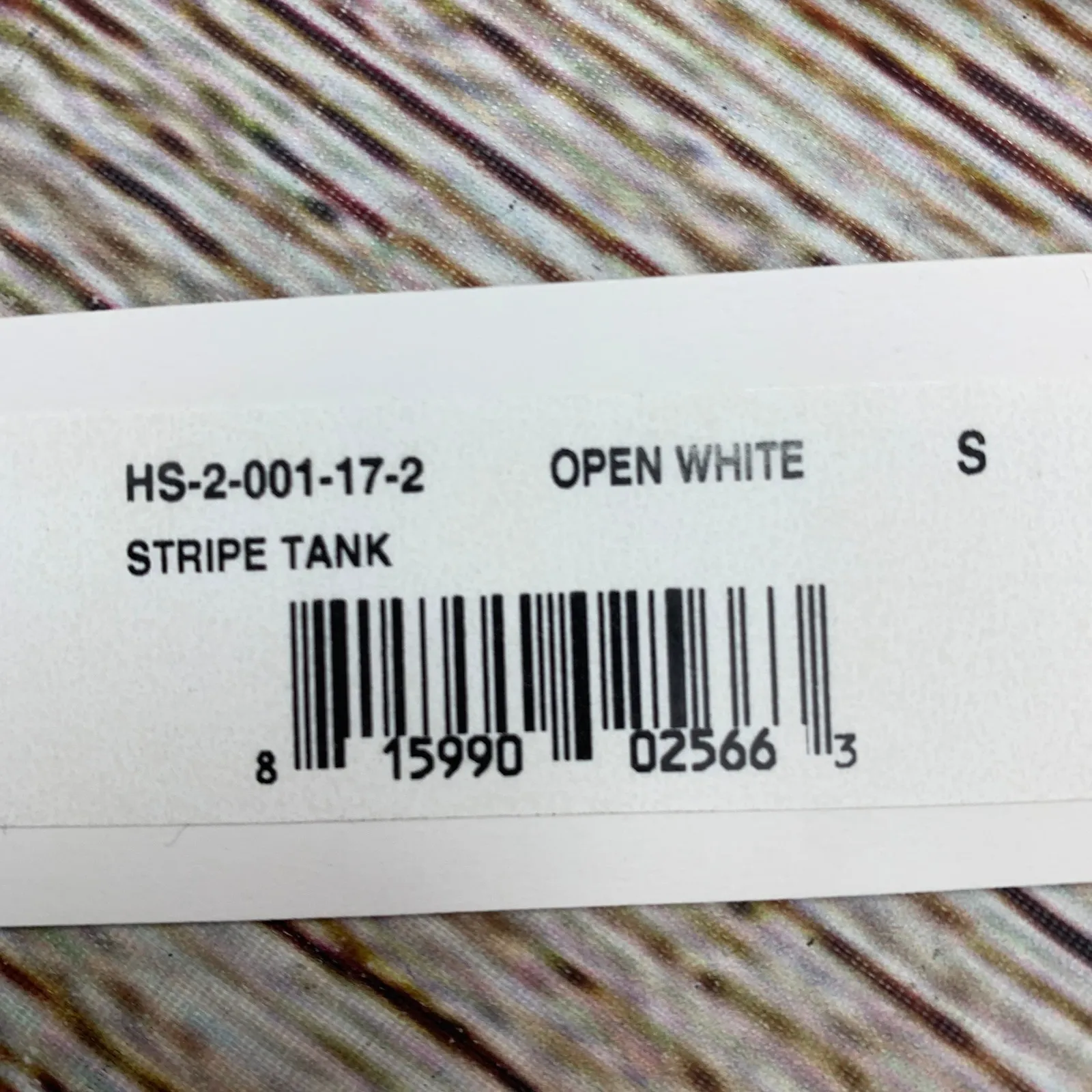 Heroine Sport Stripe Tank Top Racerback Athletic Athleisure‎ White Small New - Image 5