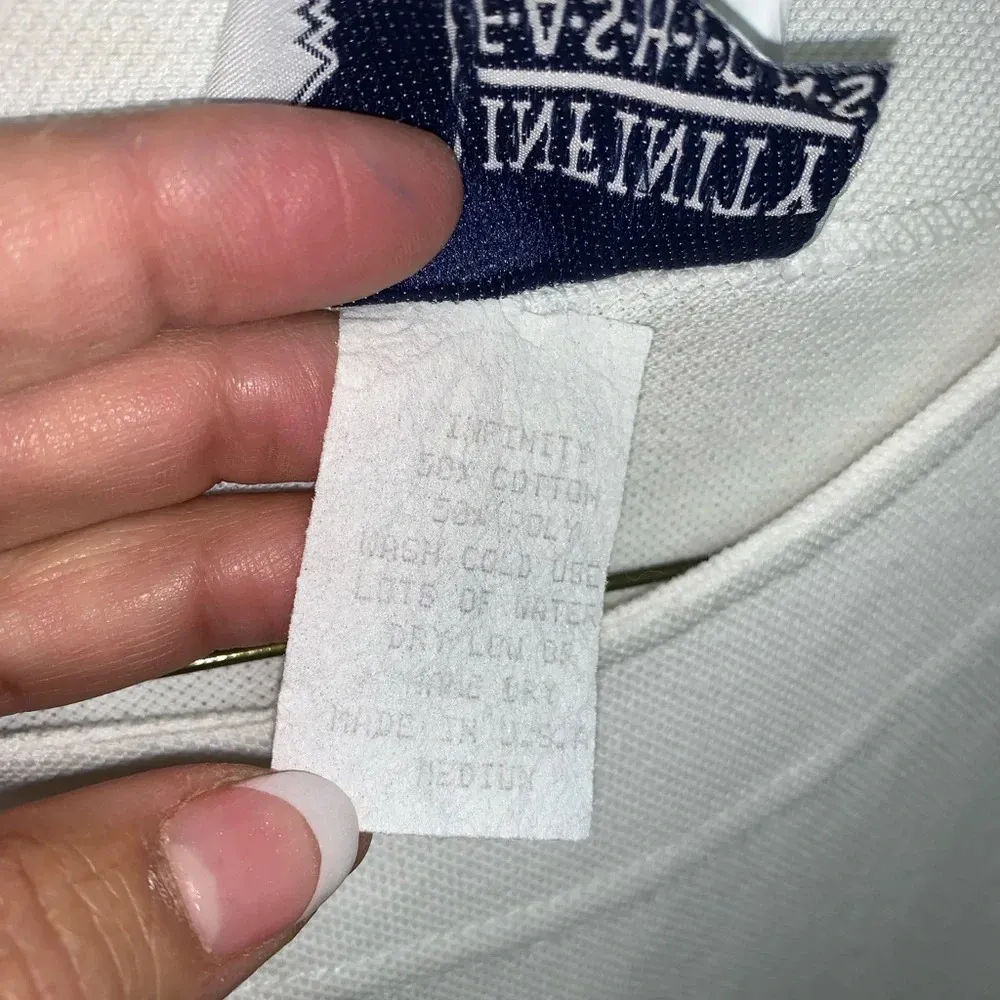 Infinity Vintage White Fish/Cruise/Coastal Embroidered Short/Top set Medium - Image 8