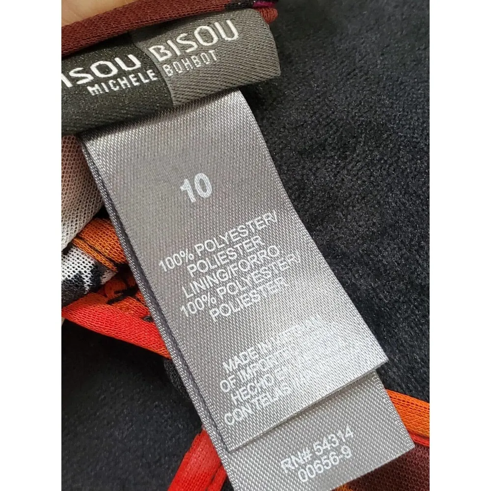 Bisou Bisou Women's Multicolor Round Neck Rayon Casual Knee Length Dress 10 - Image 10