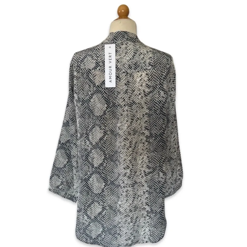Amour Vert Monochrome Snakeskin Tunic - Image 3