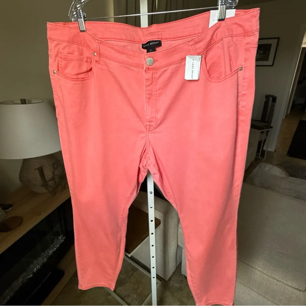 Lane Bryant Women’s Signature Fit Skinny Mid Rise Salmon Jeans Size 26 NWT $79 - Image 3