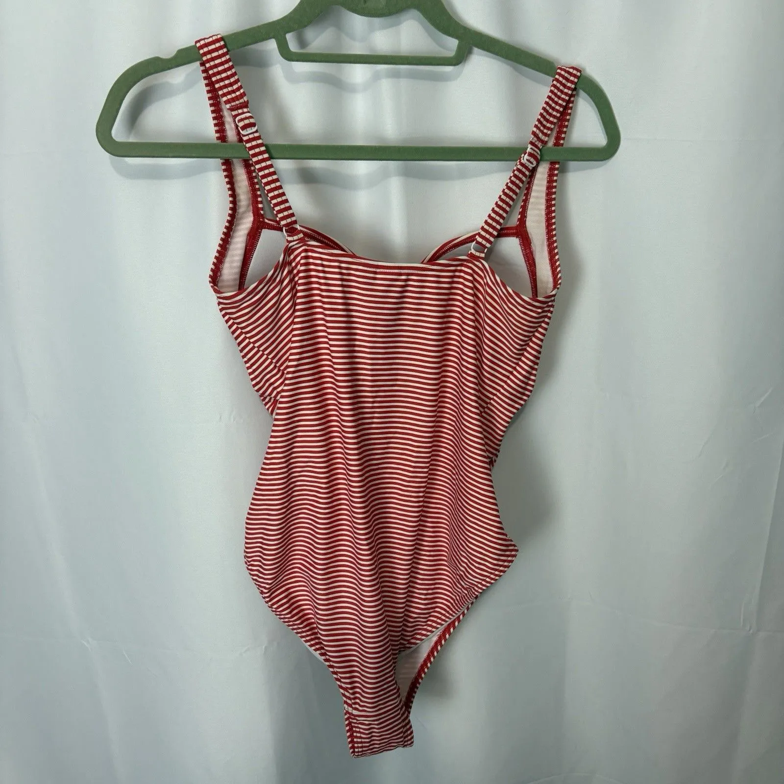 Bond-Eye Australia Ruched One Piece Red White Stripe 8 D/DD Retro Flattering - Image 10