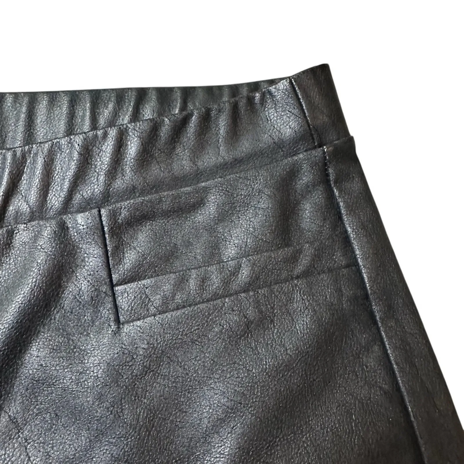 Ella Moss Black faux leather high-rise leggings size small - Image 9