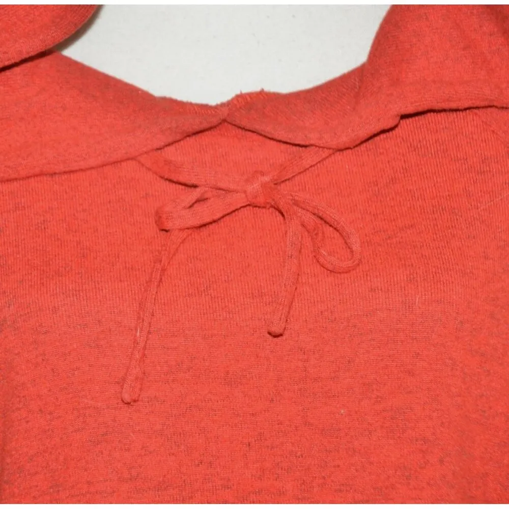 Southern Stitch Ladies Red Hooded Bell Sleeves Pullover Sweatshirt Dress Size XL - Image 5