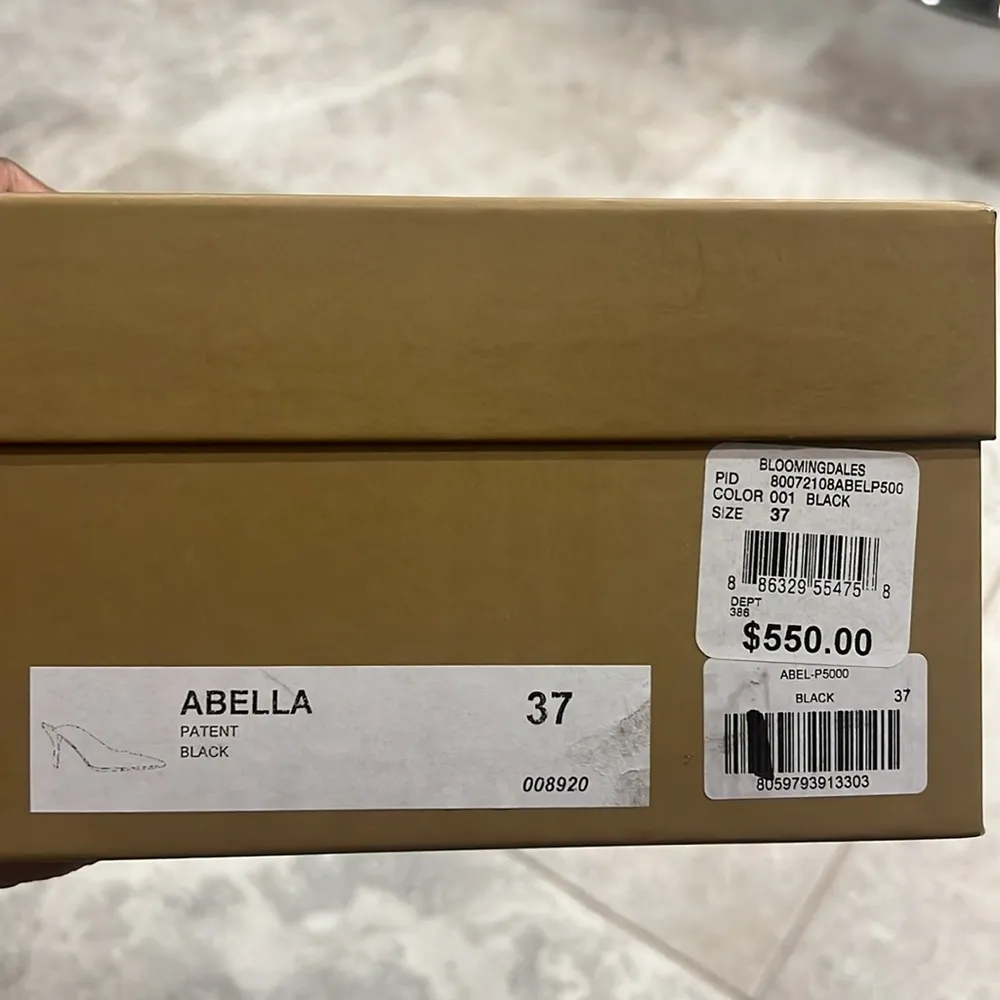 Gia Borghini Abella Patent Pointed Toe High Heel Mules Black Size 37 New+DustBag - Image 8