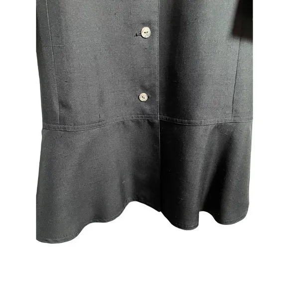 Vintage Tom and Linda Platt Luxury Fashion‎ Lable, Black Button Dress, Flare Hem - Image 4
