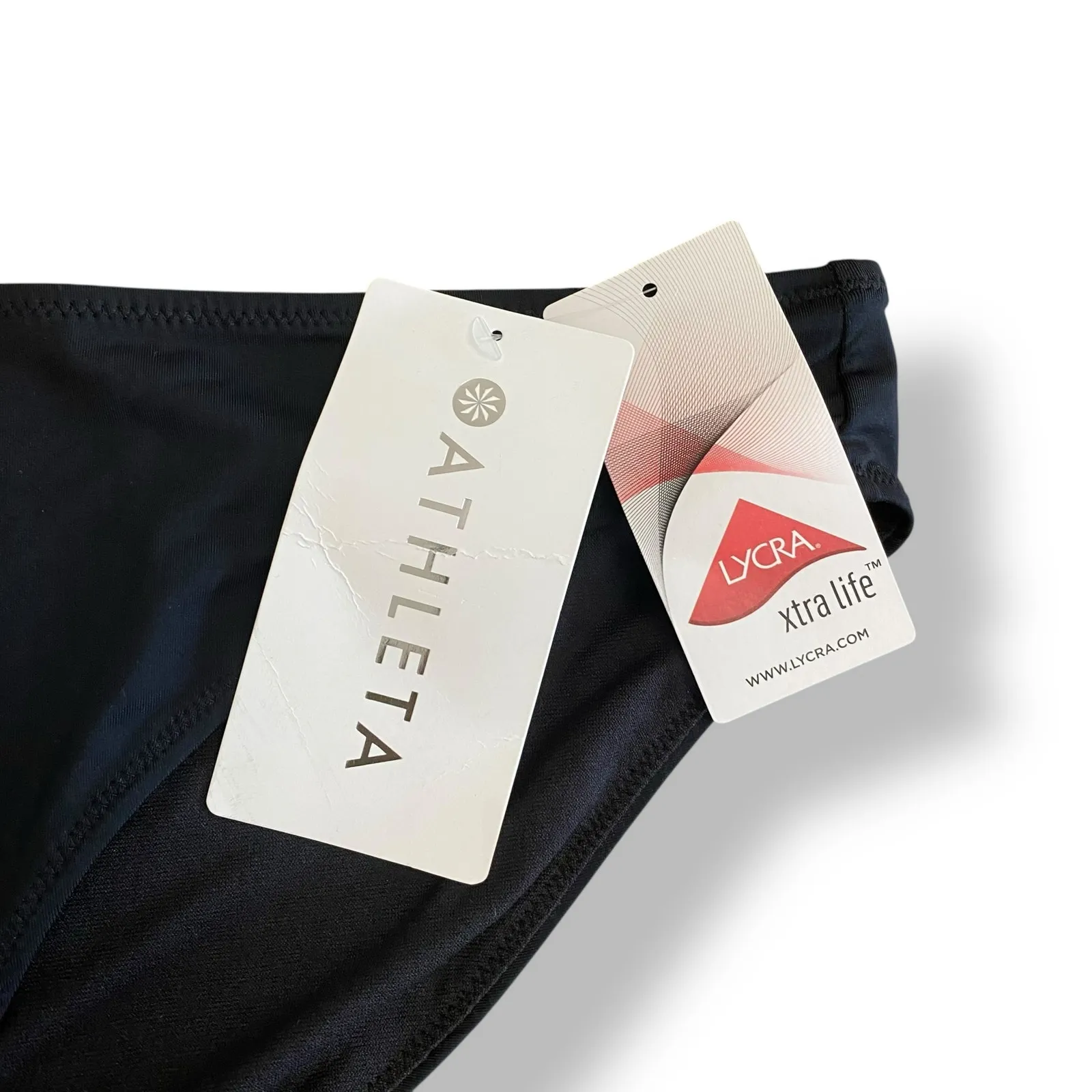 Athleta NWT Black Clean Medium Seat Coverage Swim‎ Bikini Bottom Size Large - Image 4