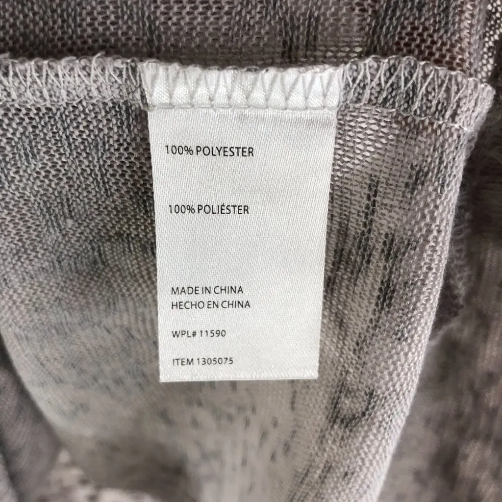 Weatherproof Womens Sweater Thin Knit Pullover Hooded Pockets Striped Gray M - Image 4