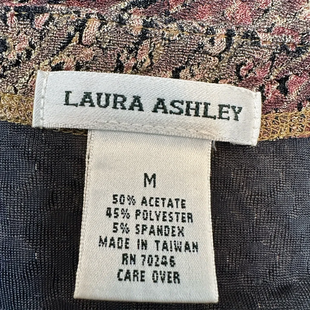 Vintage Laura Ashley Earthy Toned Golden Ombre Button-Up Cardigan Sweater Size M - Image 8