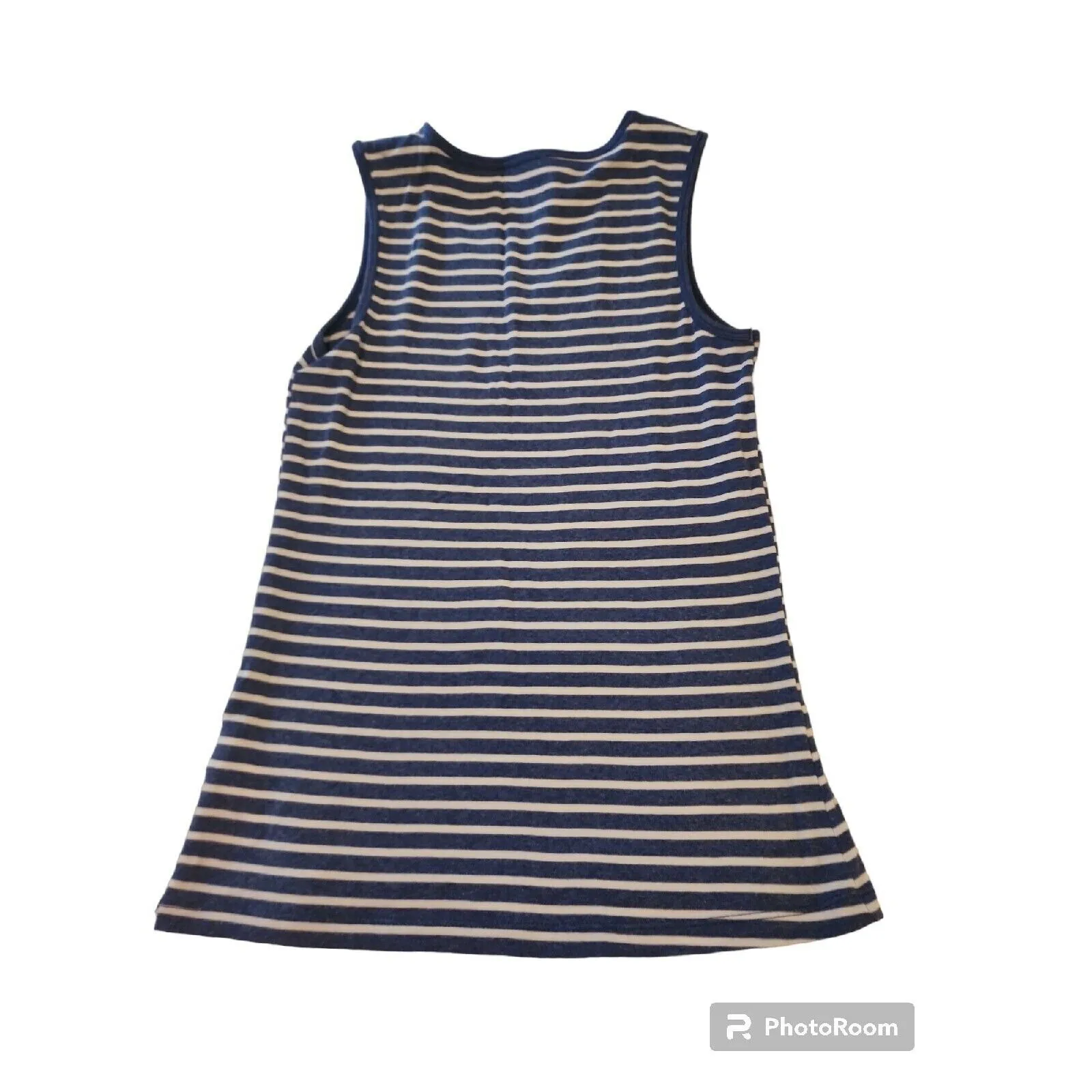 Tahari Striped Tank Top Casual‎ Sleeveless V Neck Tee Shirt M - Image 2