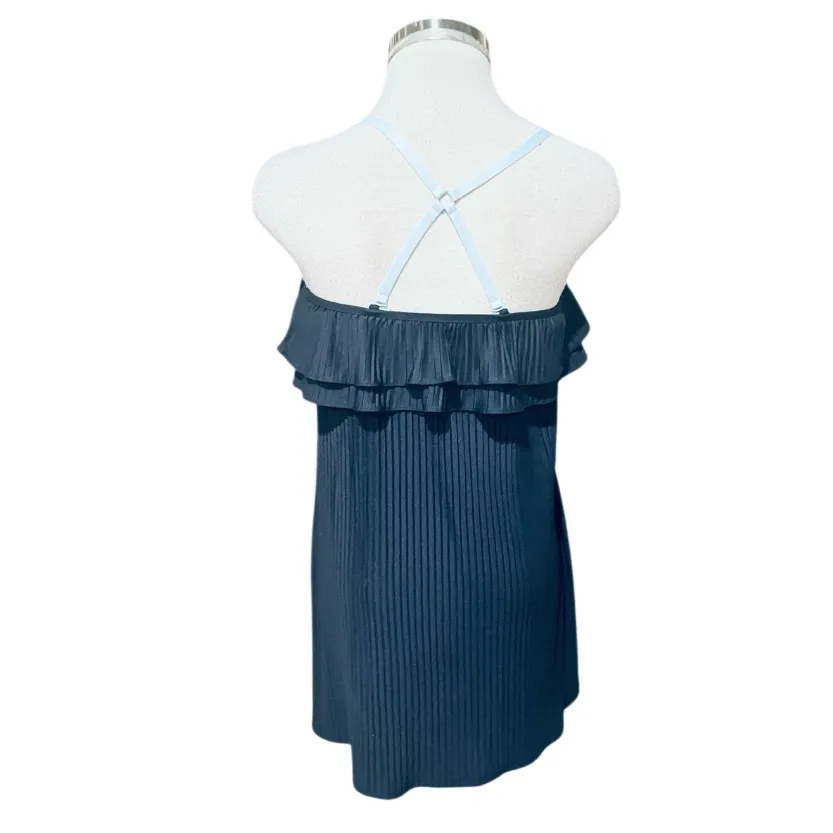 Juicy Couture Beach Royalty Y2K Navy  Stretch Spaghetti Strap Size S - Image 4