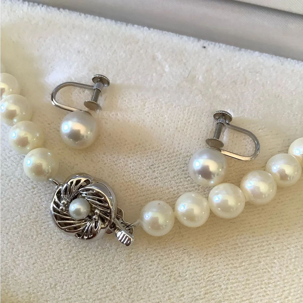 Beautiful pearl necklace set🌟🌟🌟 Silver - Image 14