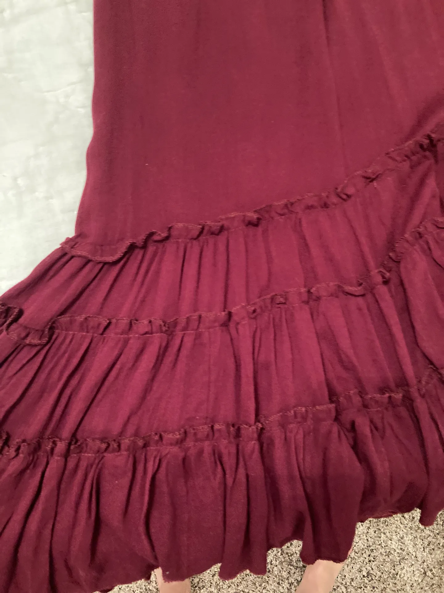 Burgundy Maxi Dress Red - Image 7