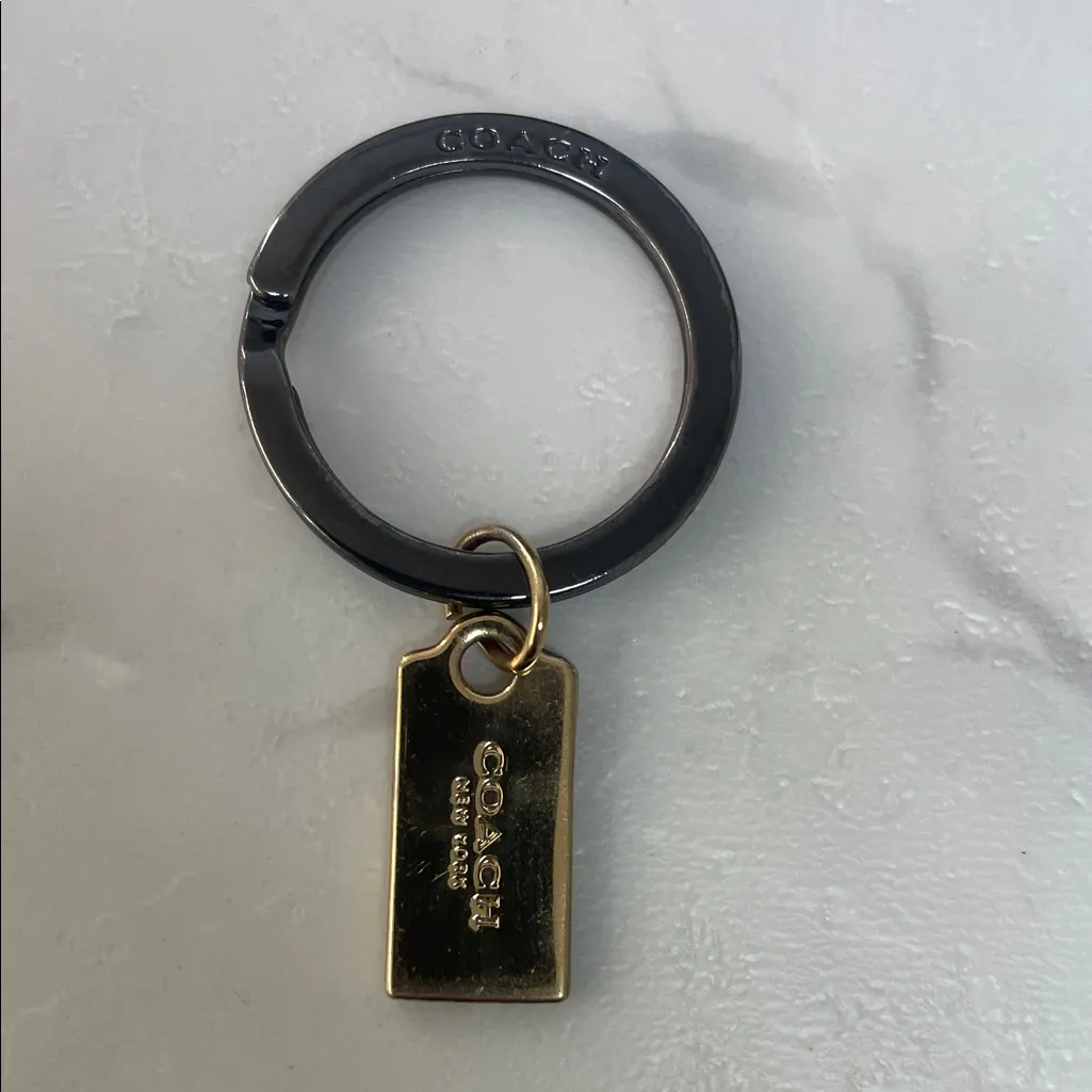 Coach Metallic Keychain with Gold Tag - Image 2