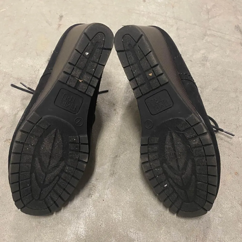 Time and True Black Faux Suede Lace Up Wedges Women's Size 7​ - Image 5