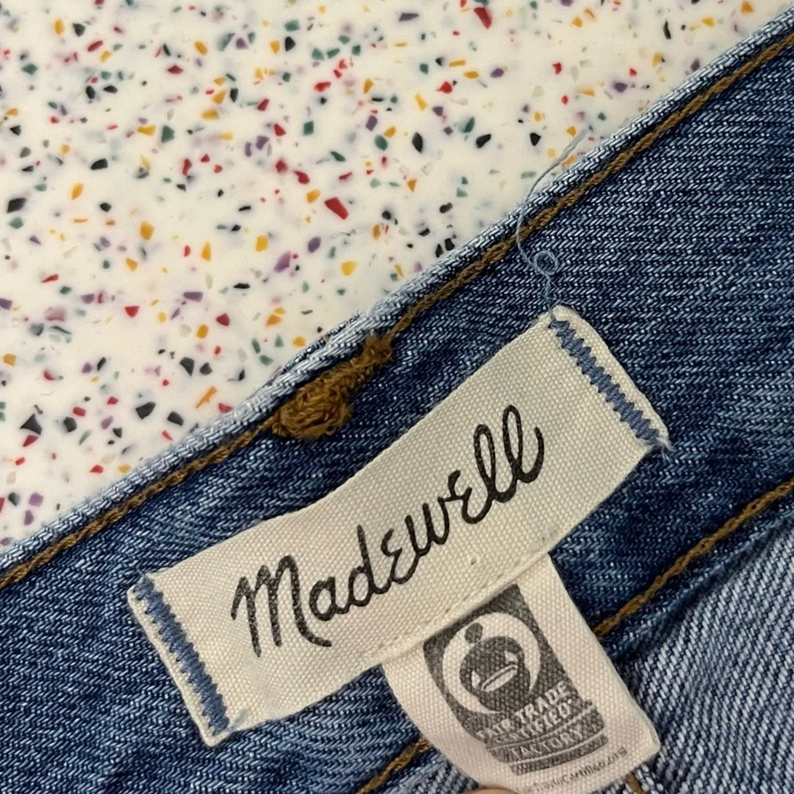 Madewell Rigid Denim Jean A-Line Skirt Pockets 100% Cotton Blue Women’s 26 - Image 4