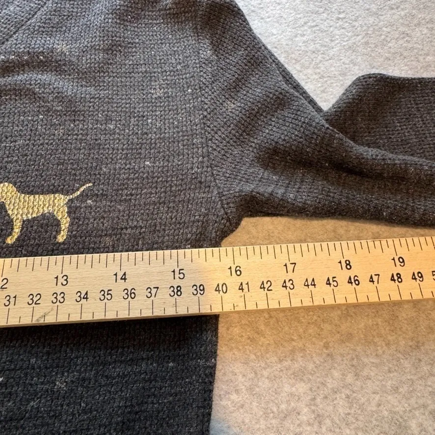 Victoria's Secret PINK Thermal Romper Small Gray Tie Waist‎ Long Sleeve Shorts - Image 10