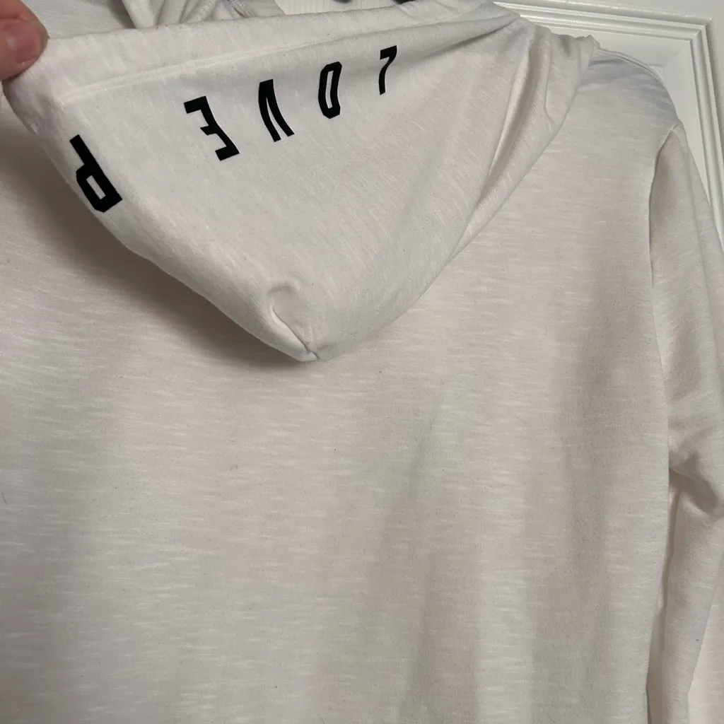 VS Pink Light weight white with pastel logo hoodie size Xtra Small - Image 5