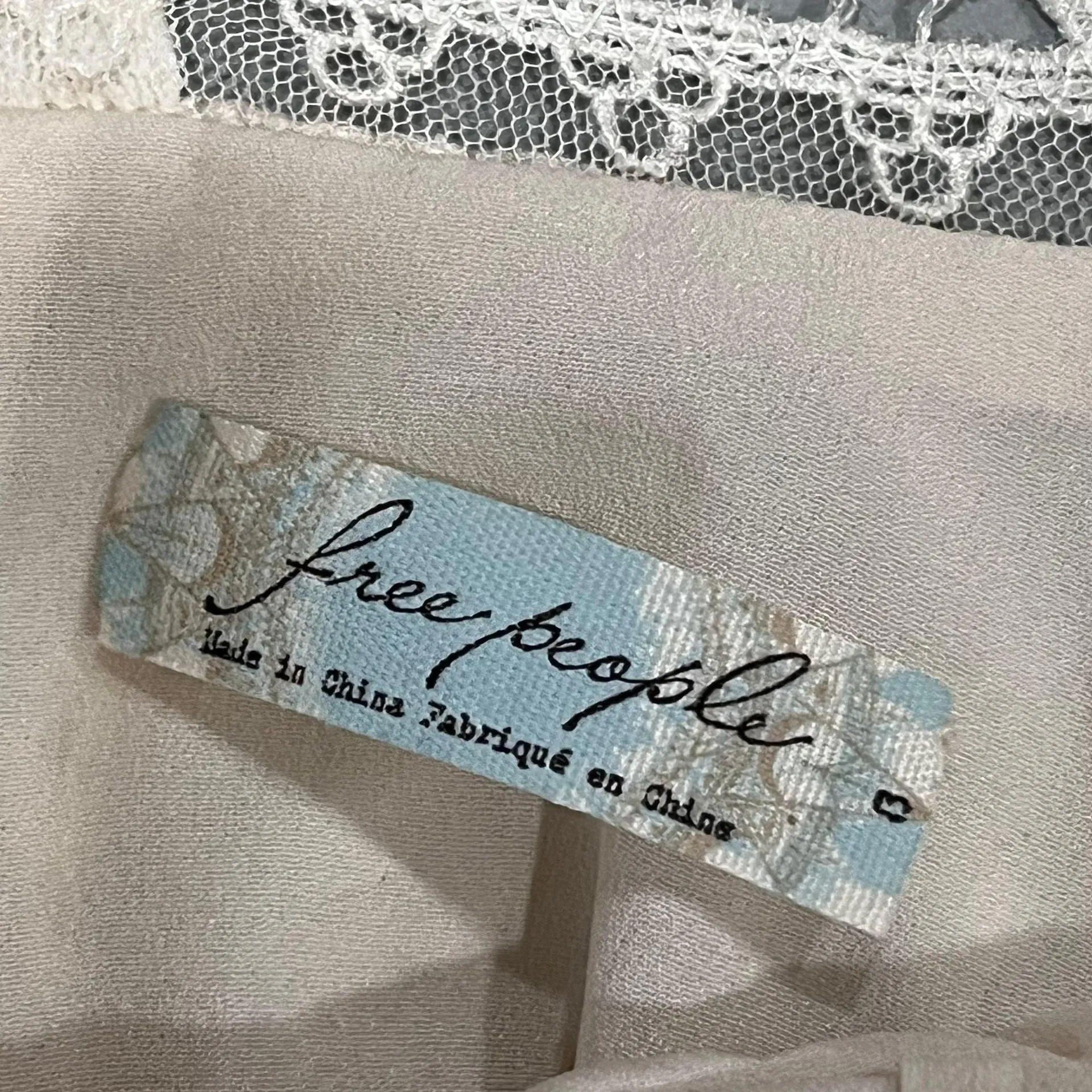 Free People Victoria Ecru Ivory Lace Mesh Sheer Sleeveless Mini Dress - Image 10