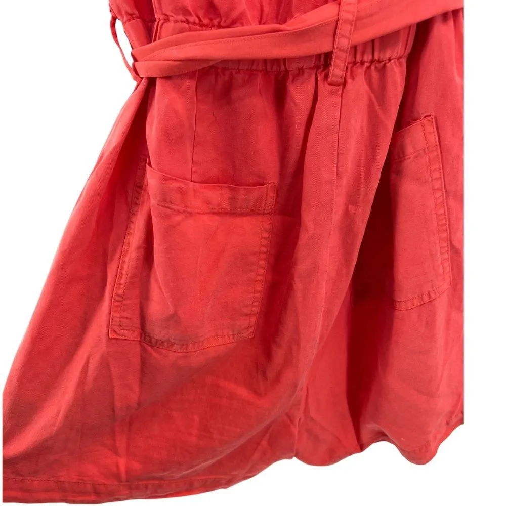 Kut from the Kloth romper coral shorts lyocell small summer spring lightweight - Image 3