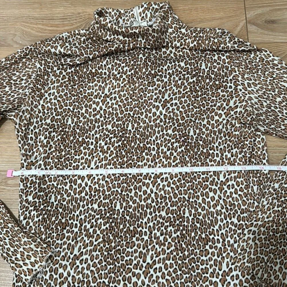 bonwit teller leopard mock neck top Brown Size undefined - Image 3