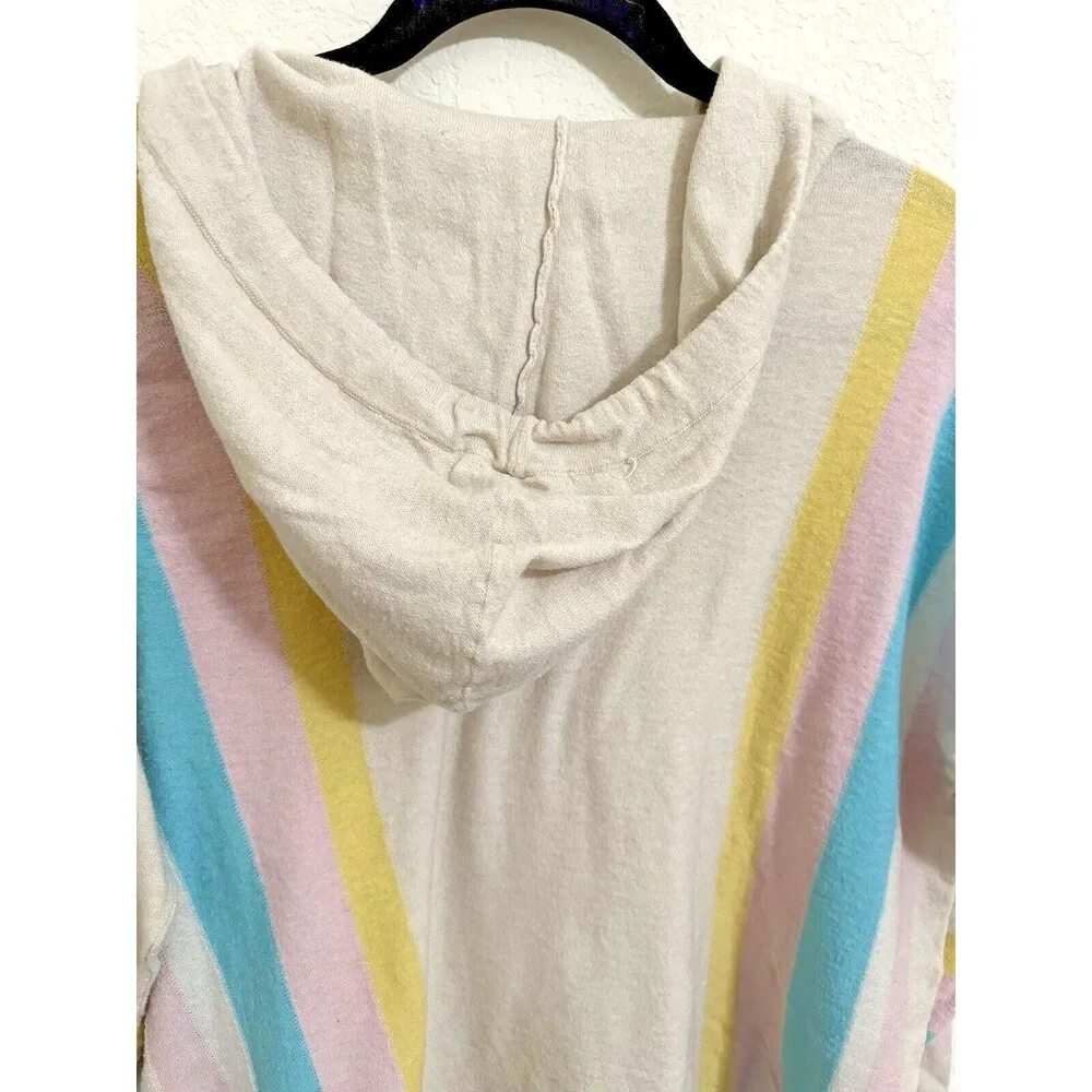 Torrid Sweater Womens Size Medium Long Sleeve Striped Hooded Pullover Sweatshirt - Image 5