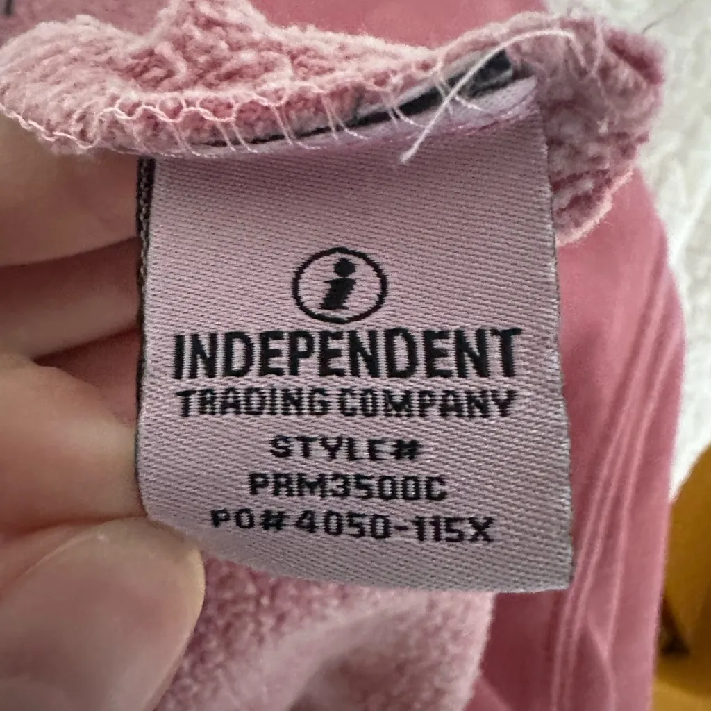 Liquid Death Mountain Water Cropped Sweatshirt – Distressed Rose Pink Size M - Image 5