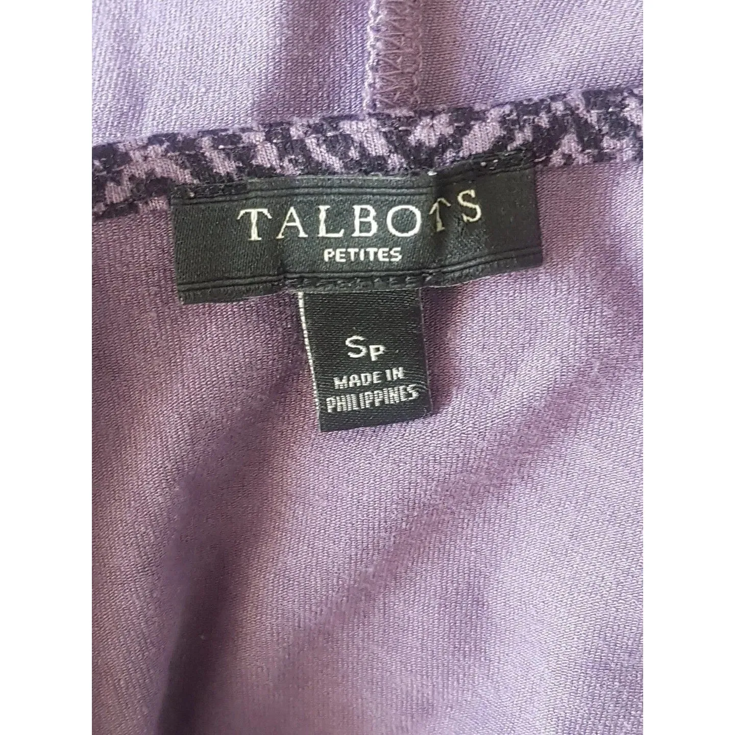 TALBOTS Dress Women’s Sz Small Petite Faux Wrap Purple Feminine Romantic Y2k - Image 10
