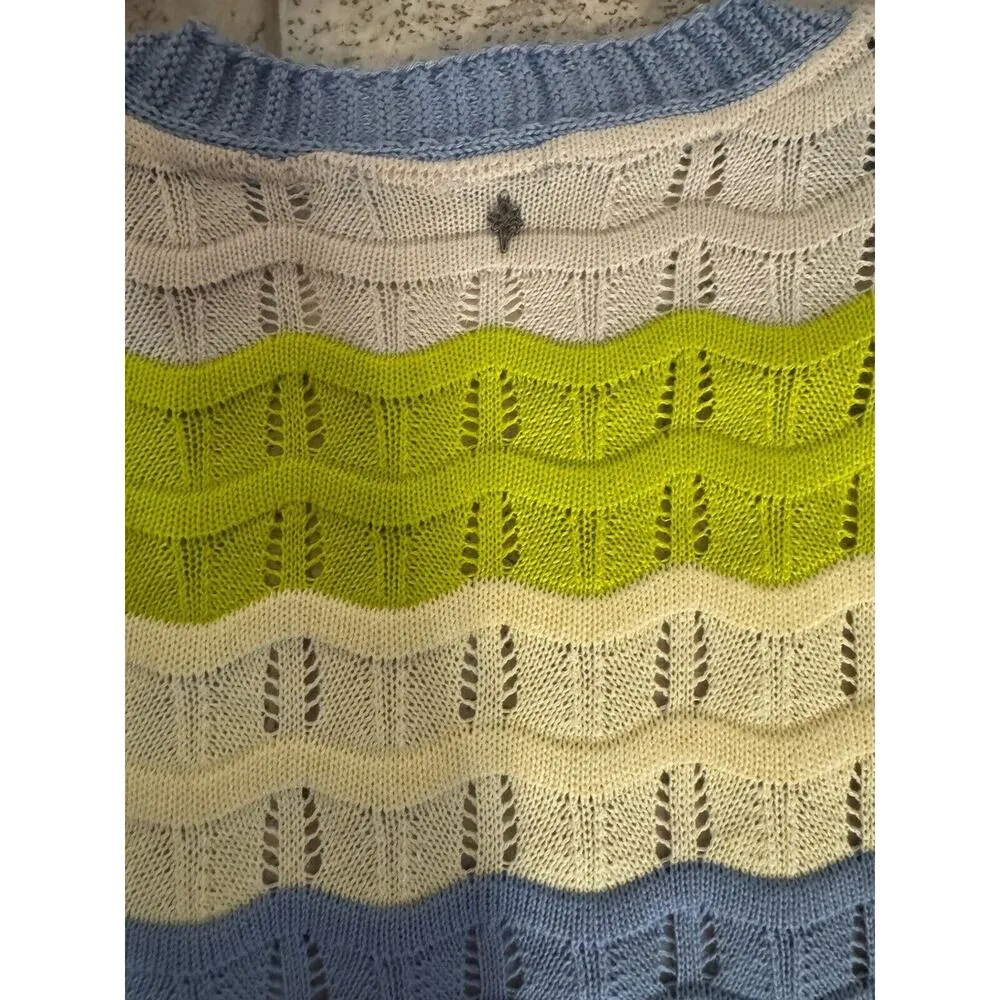 Le Lis Blanc Cardigan Ruffle Green Blue Cream Women's Preppy Coquette Size undefined - Image 4