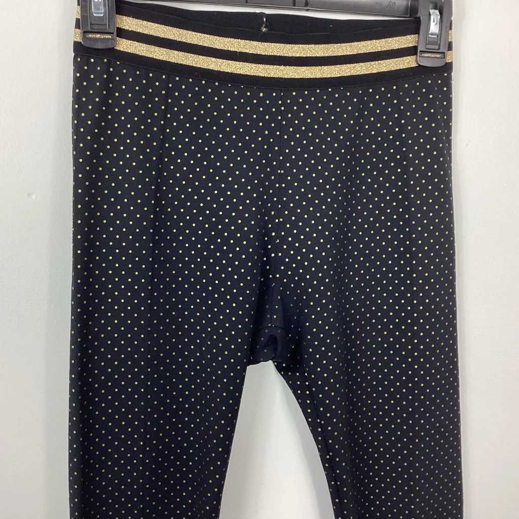 Allfenix Black With Gold Polka Dots Leggings Size XS - Image 2