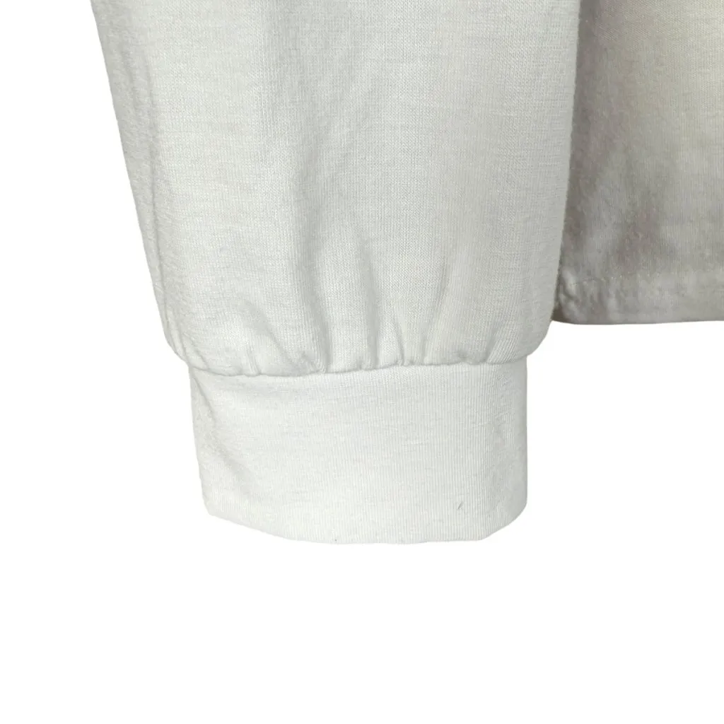 Ivory Ella white long sleeve crewneck stretchy t-shirt women's size small - Image 7