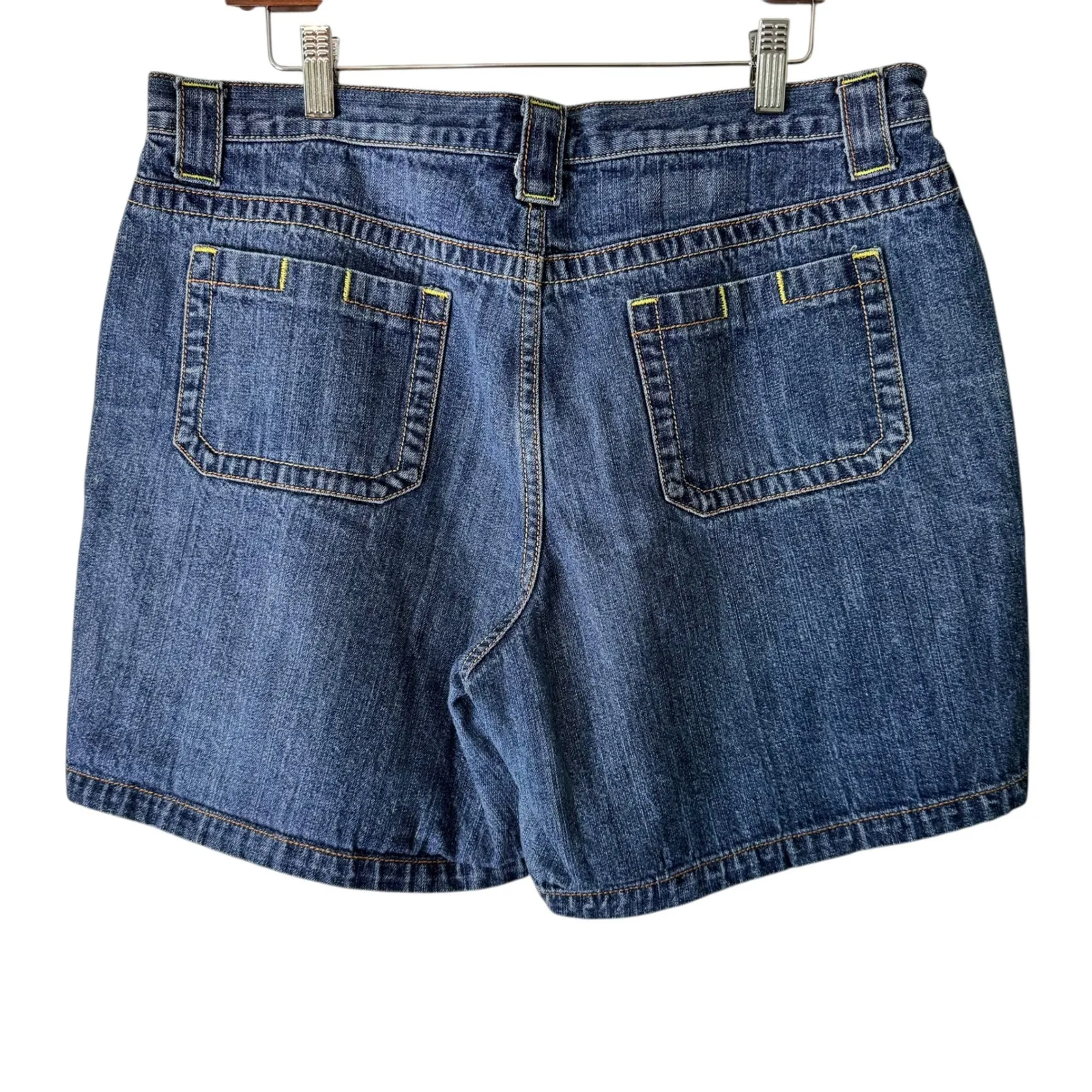 Faded Glory Vintage Denim Shorts High Waist Pockets Casual Blue‎ Jean Shorts 14 - Image 6