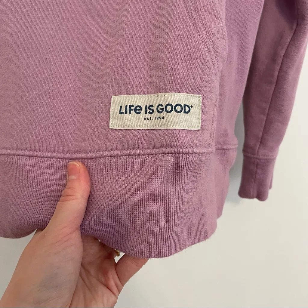 LIFE IS GOOD Vertical Butterflies Simply True Fleece Hoodie Lavender Purple Y2K - Image 11