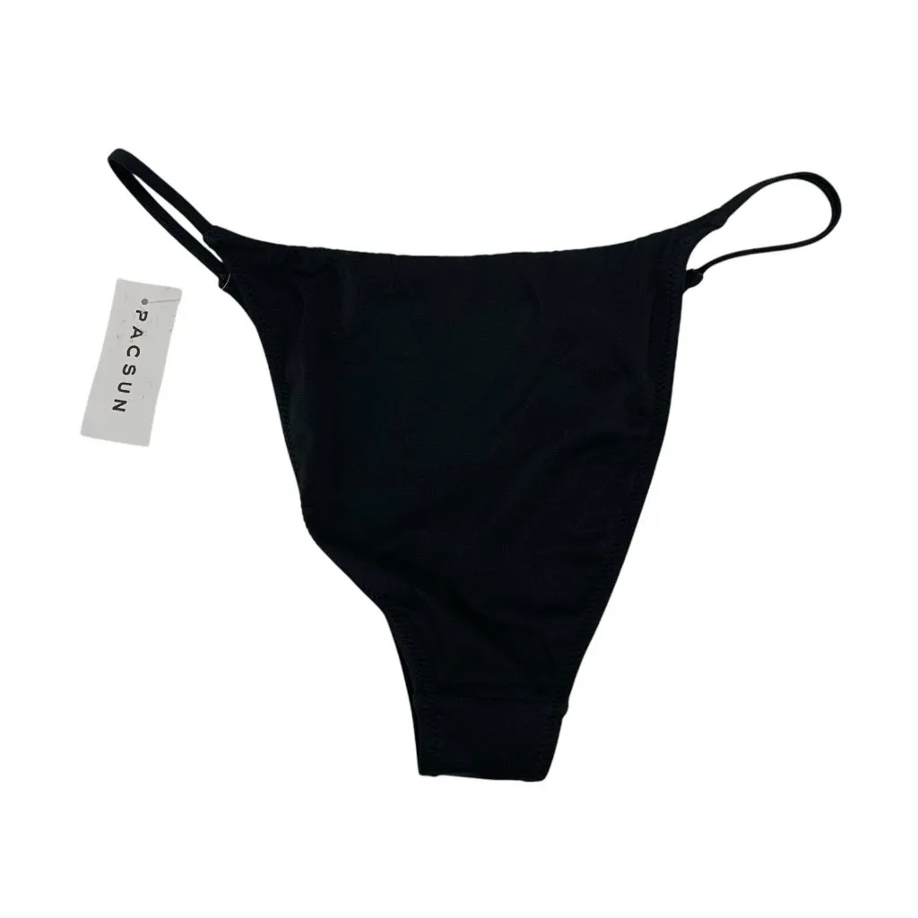 Pacsun Bikini Bottom Large Black Swim NWT Y2K Resort‎ Beachwear - Image 2