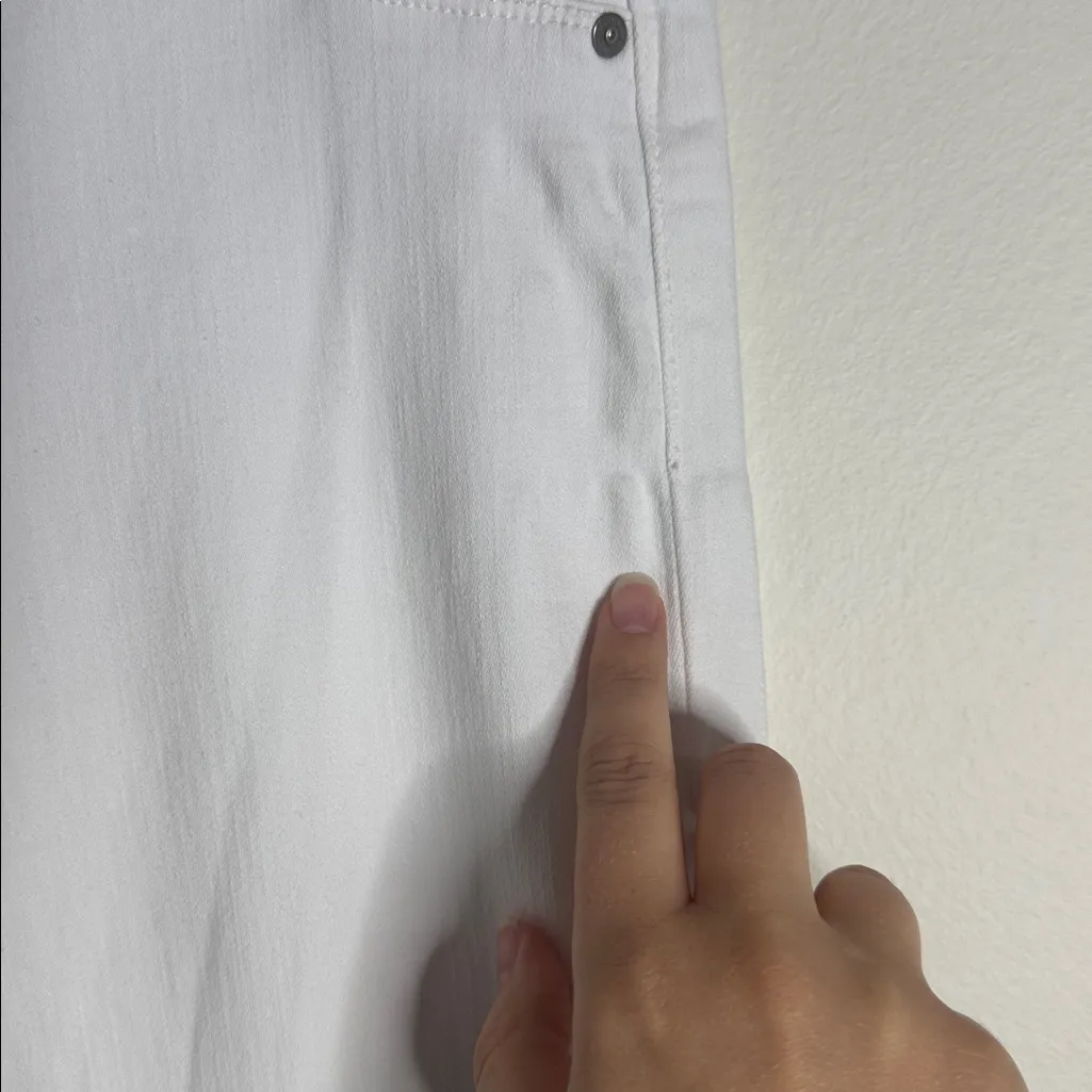 Hudson White Collin Mid Rise Skinny Ankle Jeans double button size 32 - Image 9