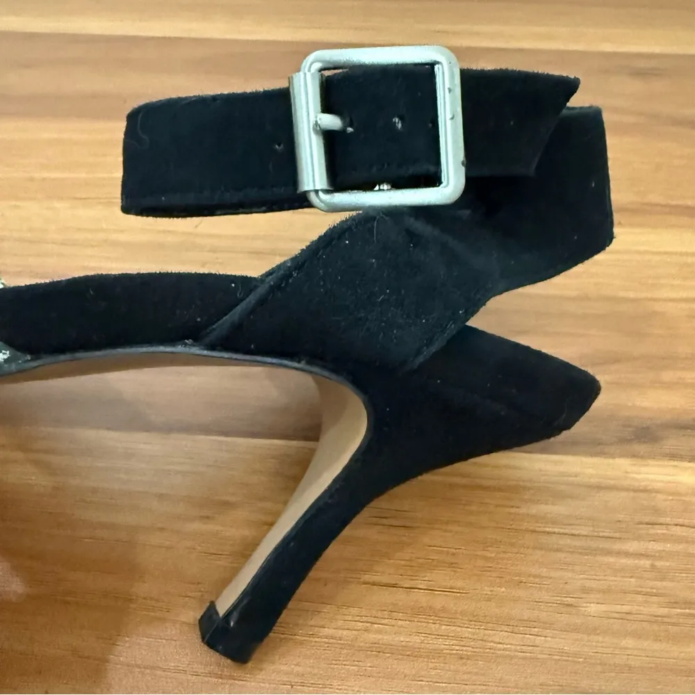 SOLE SOCIETY Olyvia Cheetah Suede Pointed Toe Ankle Strap Kitten Pumps Size 6 - Image 13