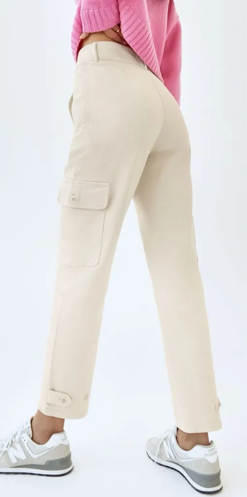 Wilfred Free Aritzia Modern Cargo Pants High Waist Twill Brown Sz 2 - Image 1